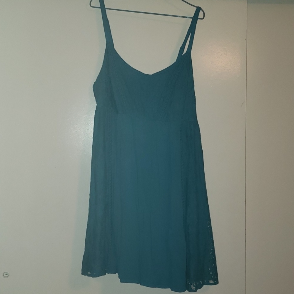 Torrid Teal Spaghetti Strap Dress
